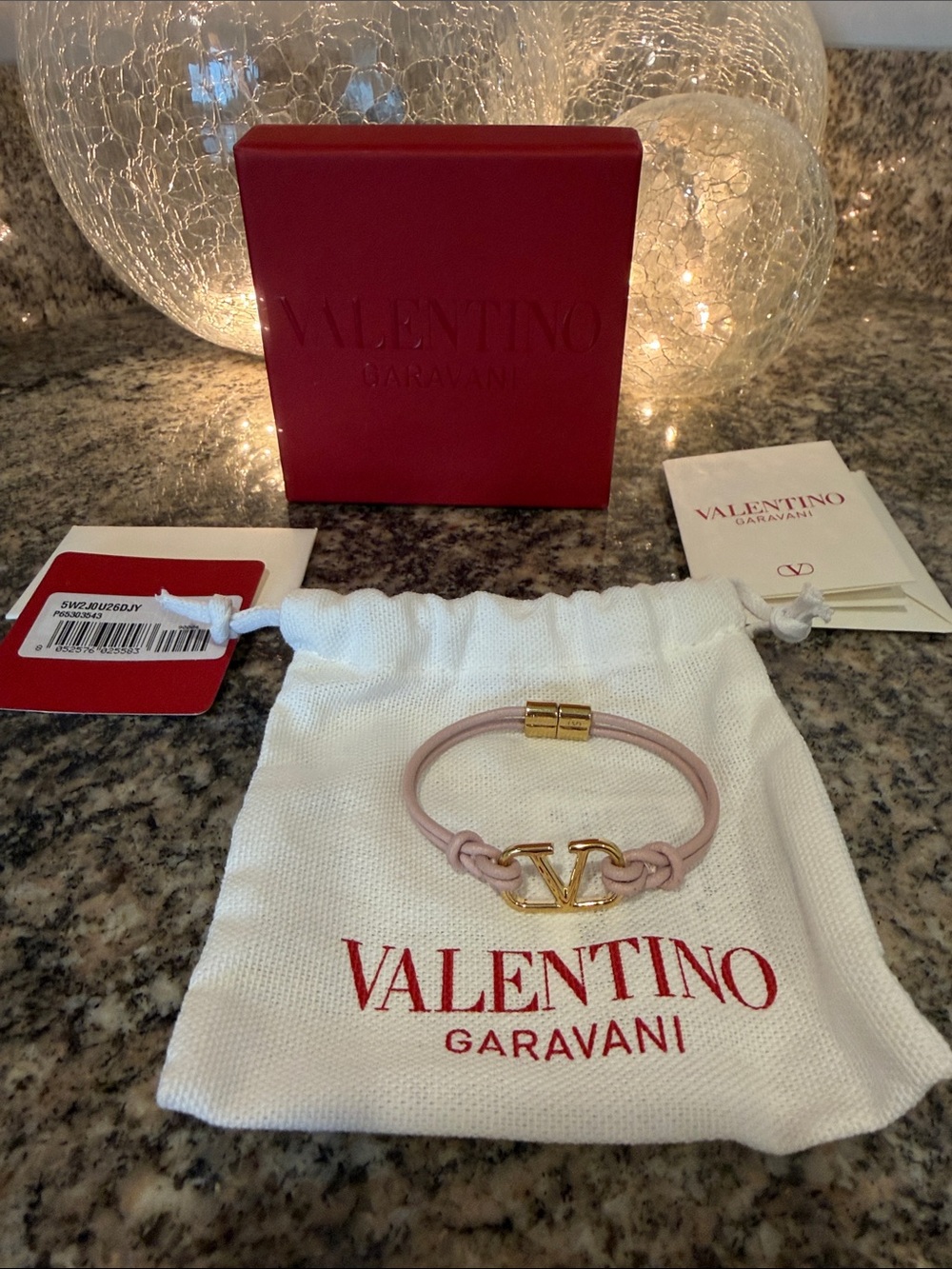 Valentino Garavani VLogo Signature Leather Bracelet
